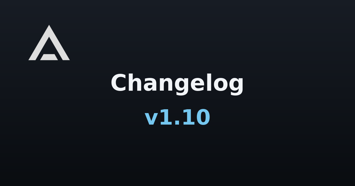 Agent Zero v1.10 changelog banner