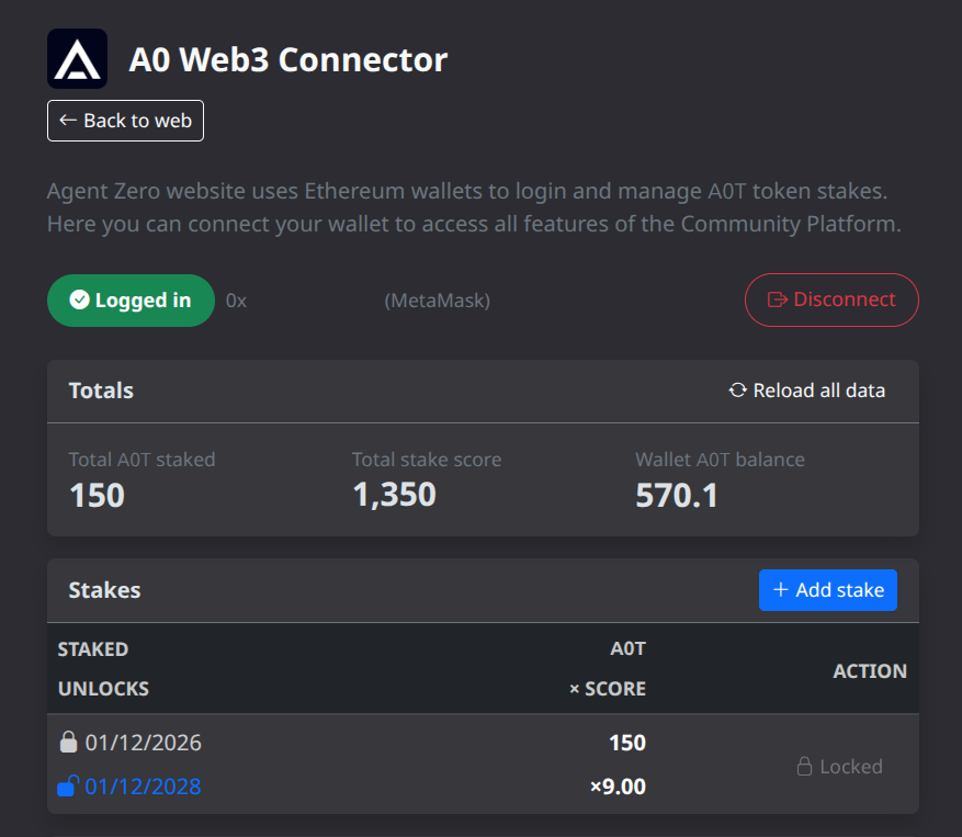 Web3 Connector Dashboard
