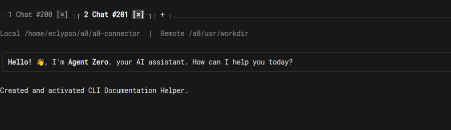 A0 CLI confirmation after quick profile creation